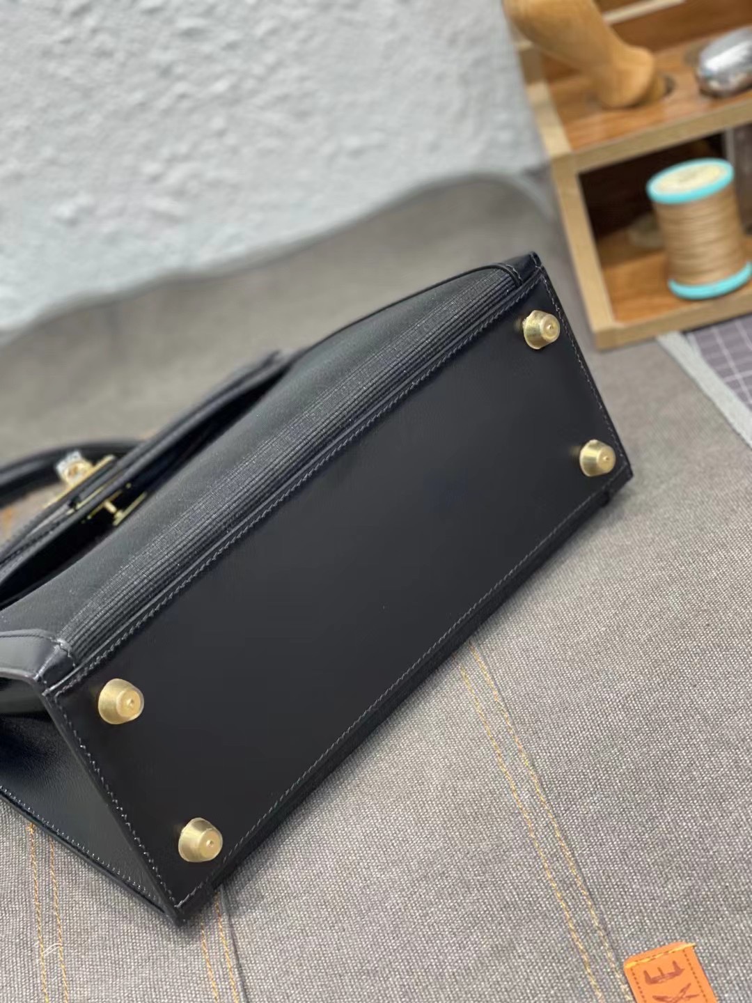 에르메스 켈리백25 클래식 블랙 금장